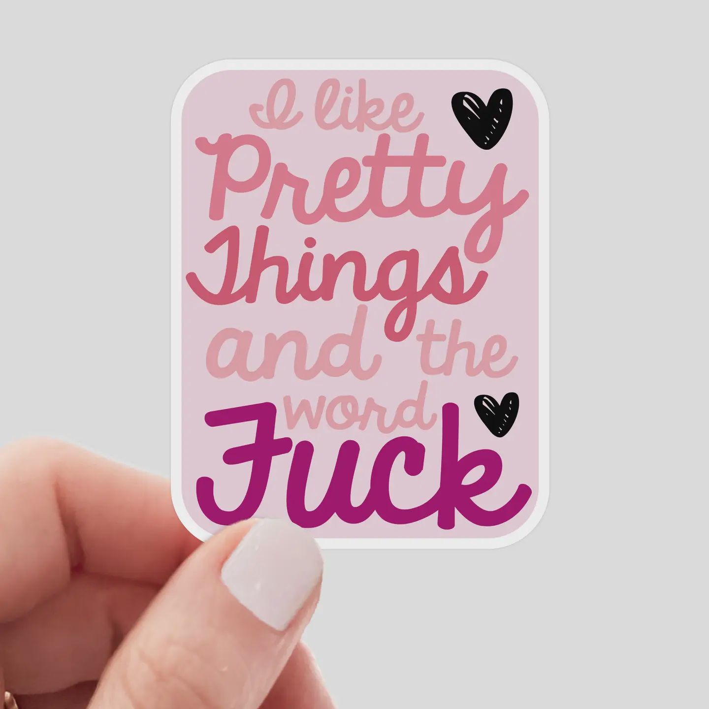 I Like Pretty Things and the Word Fuck Sticker - Vinyl