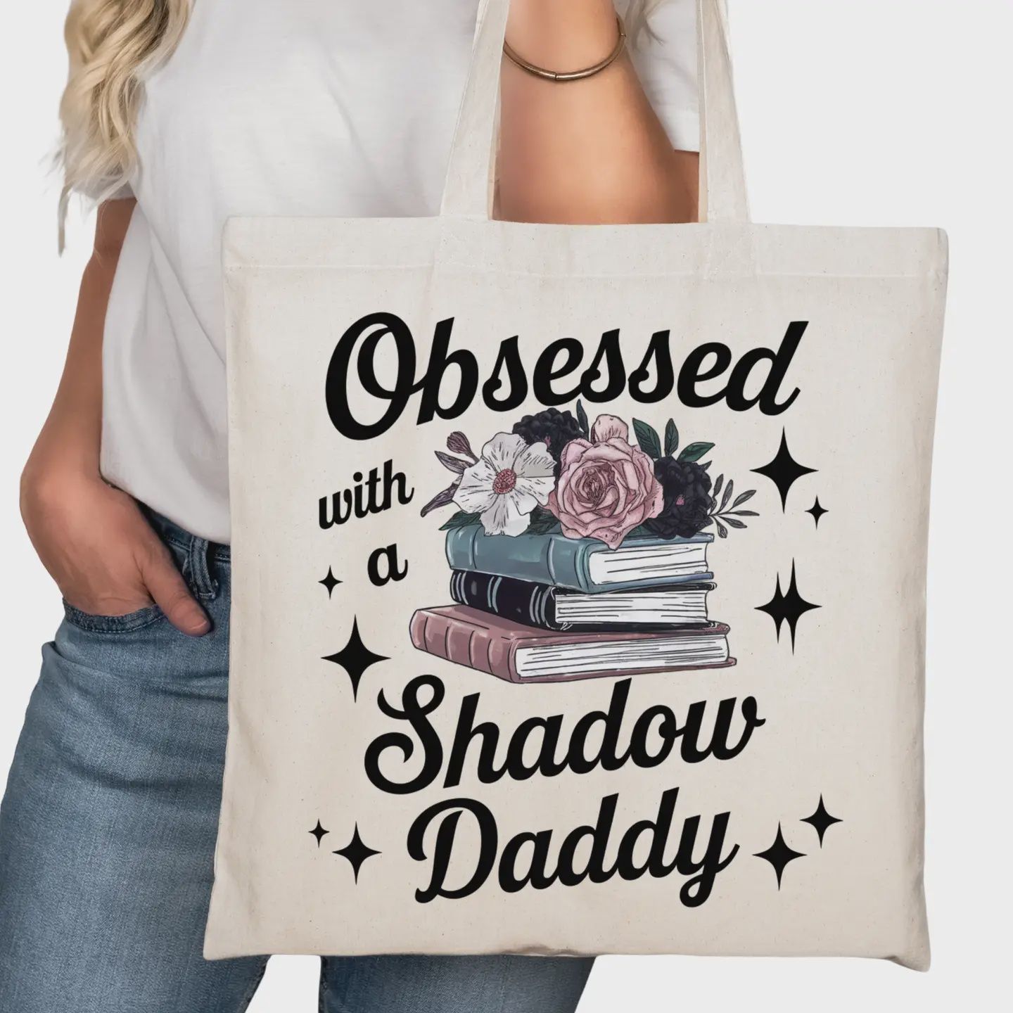 Obsessed with A Shadow Daddy Bookish Tote Bag – Reading Tote For Book Lovers – Book Reader Bag - Romance Reader Tote - Book Store