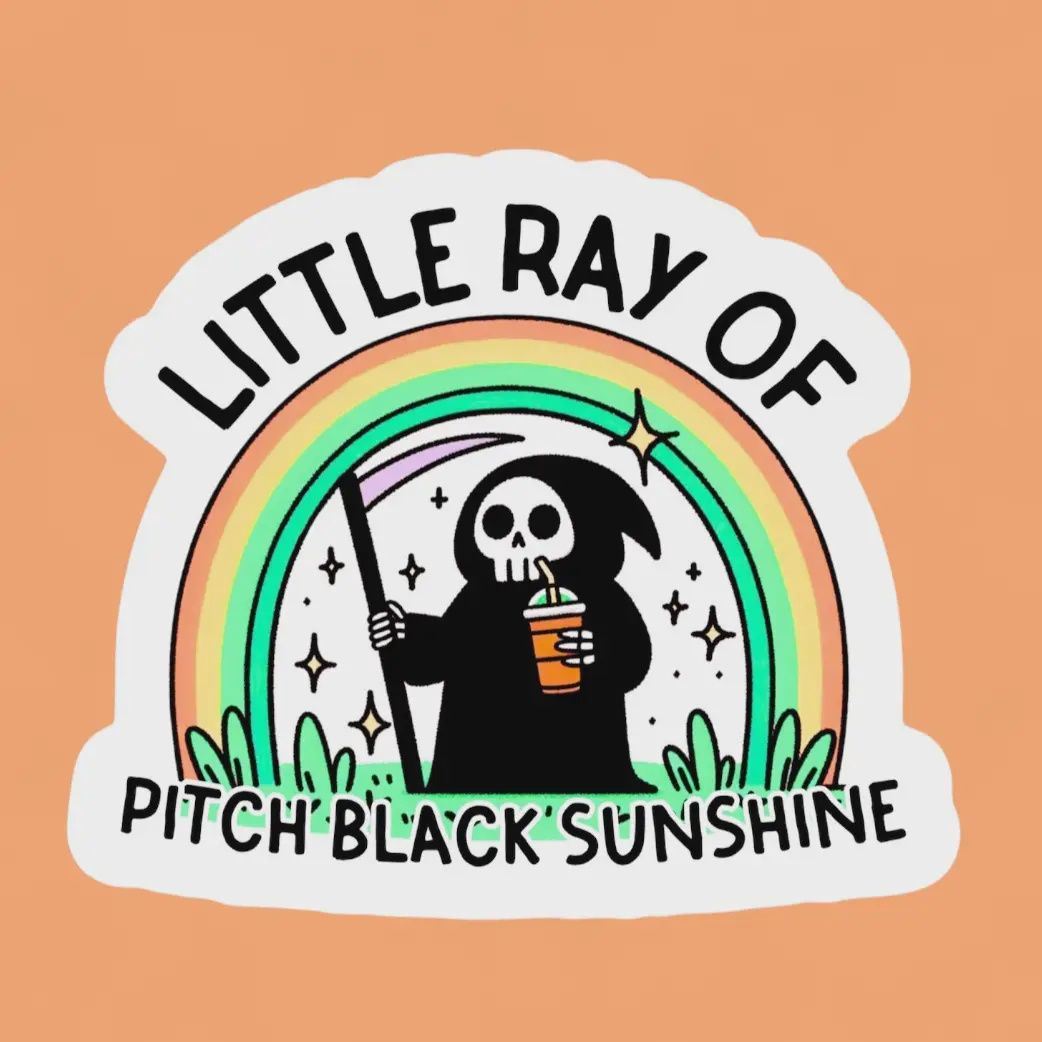 Little Ray of Pitch Black Sticker