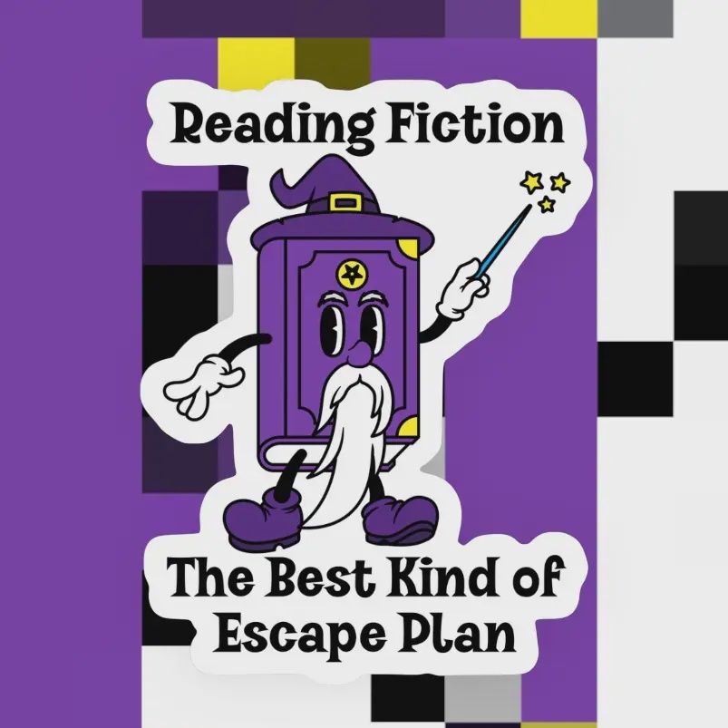 Reading Fiction Bookish Sticker