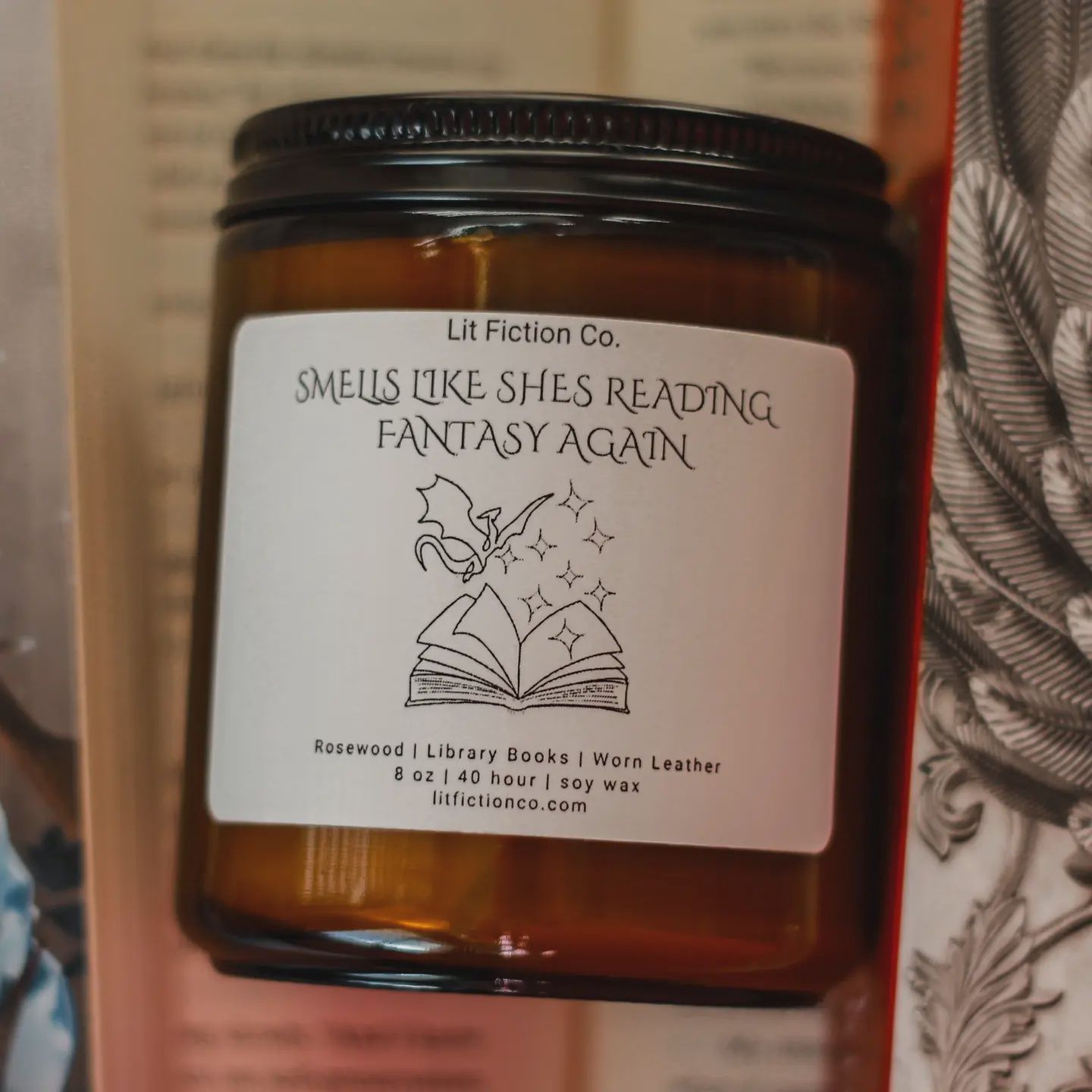 She's Reading Fantasy Again Candle