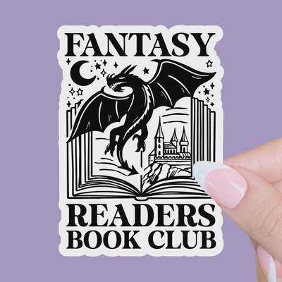 Fantasy Readers Book Club, Reader Sticker, Bookish Sticker