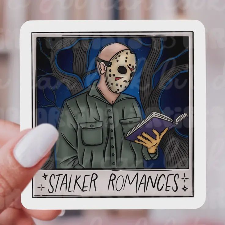 Stalker Romance Horror Bookish Sticker