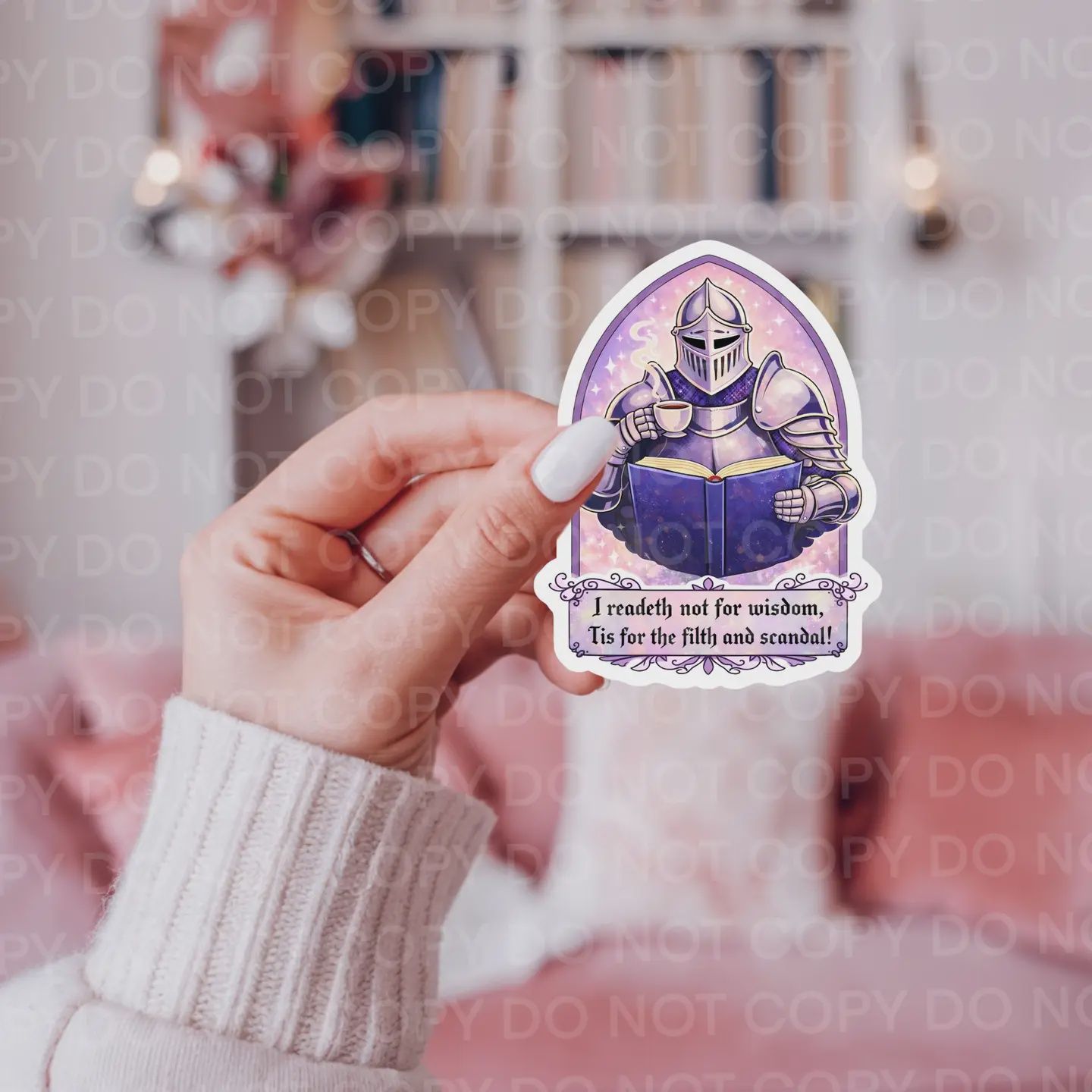 I Read For Smut Bookish Medieval Sticker