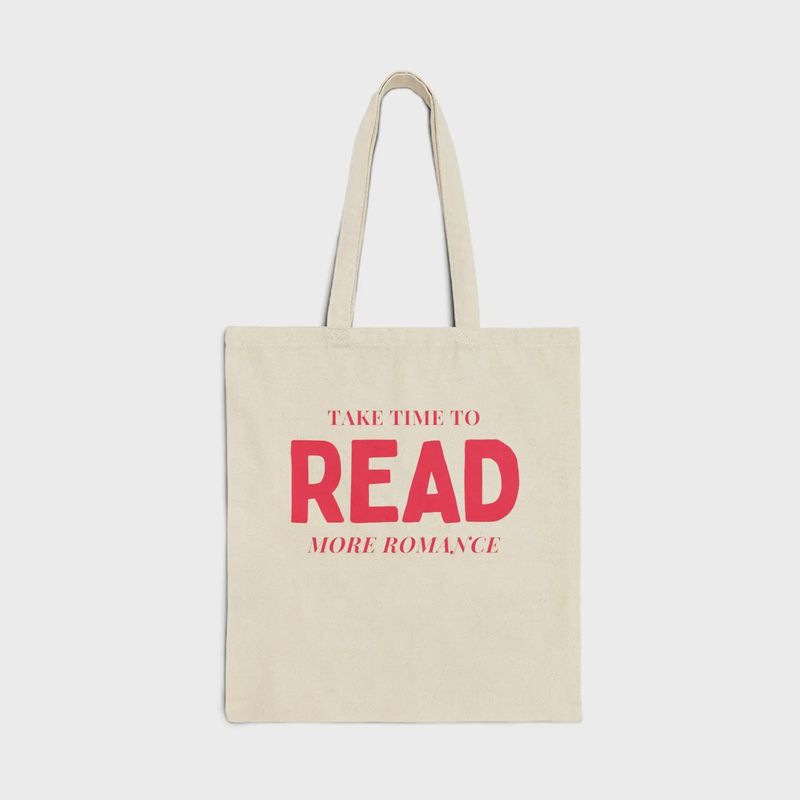 Cute Romance Reader Tote Bag For Book Lover Bag For Bookworm