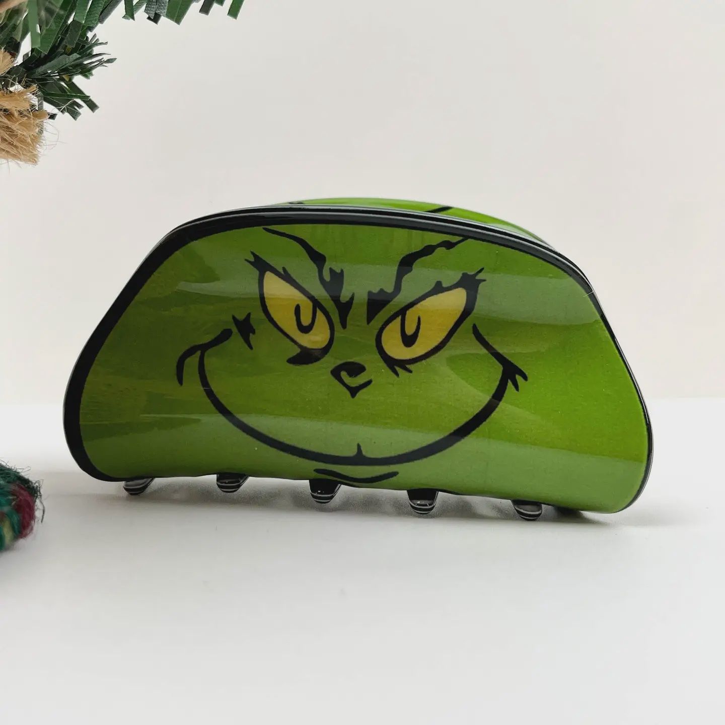 Green Goblin Face Hair Claw Clip