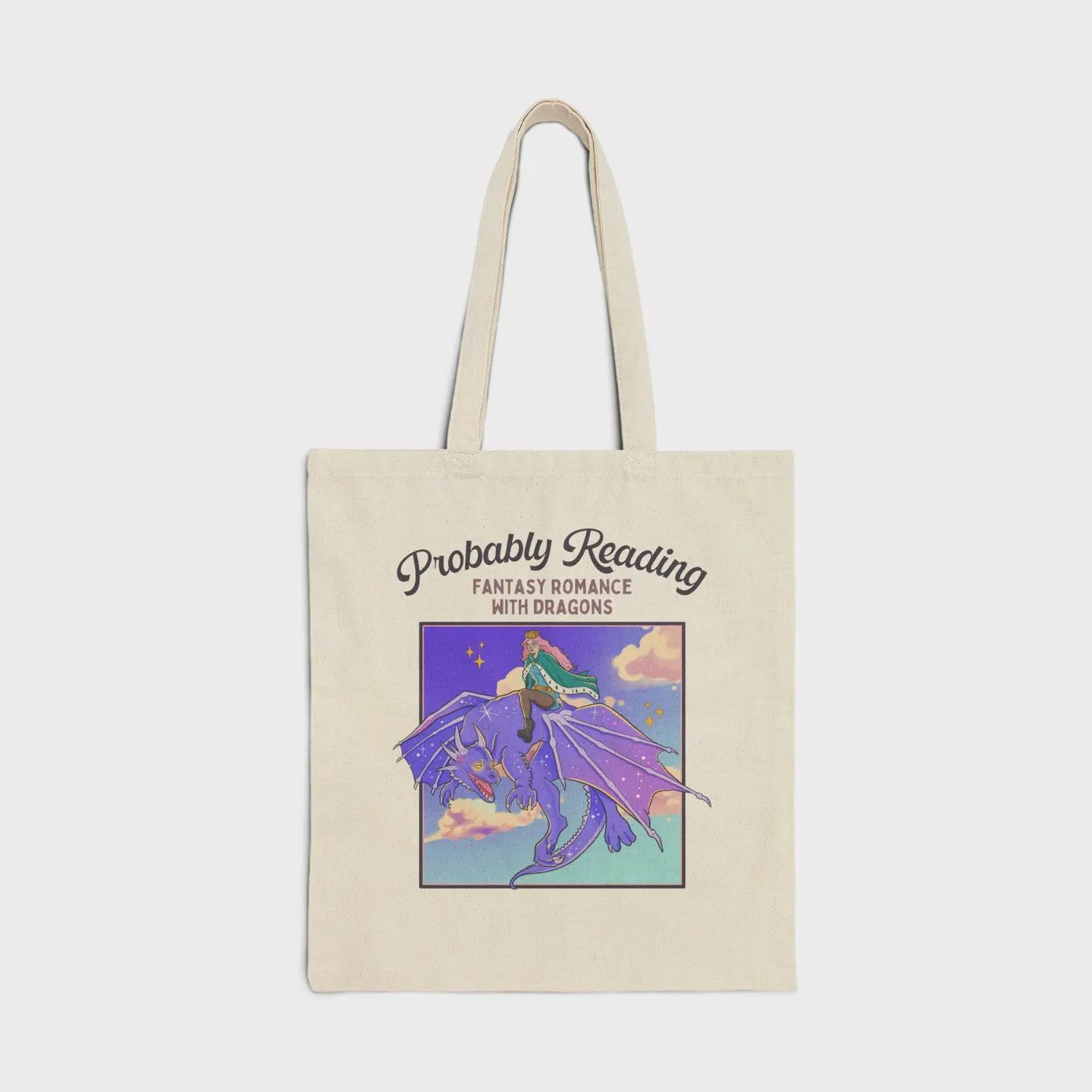 Romantasy Books with Dragons Tote Bag