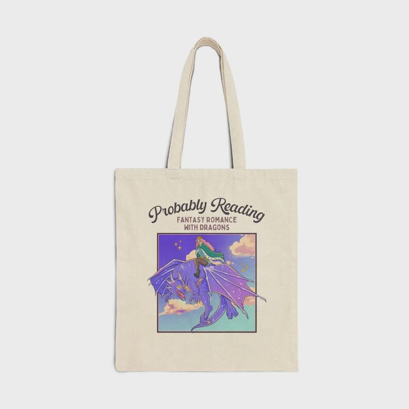 Romantasy Books with Dragons Tote Bag