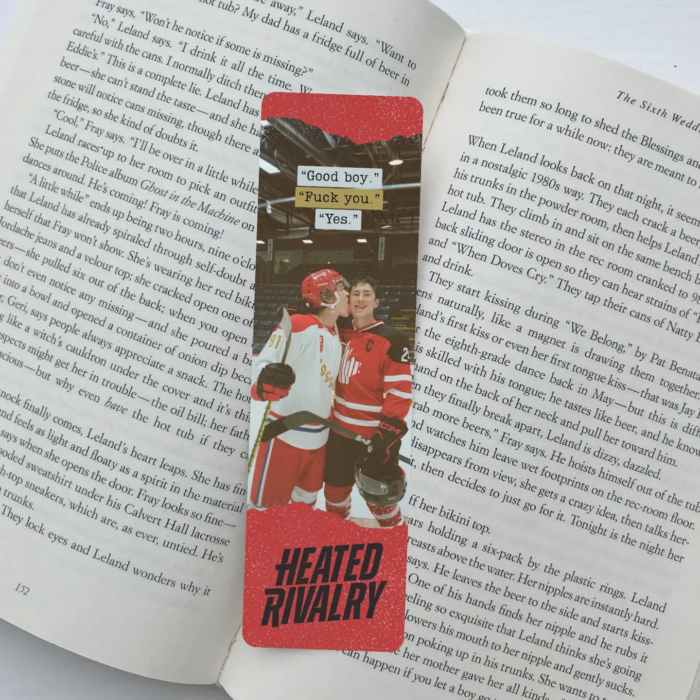 Heated Rivalry Hockey Bookmark