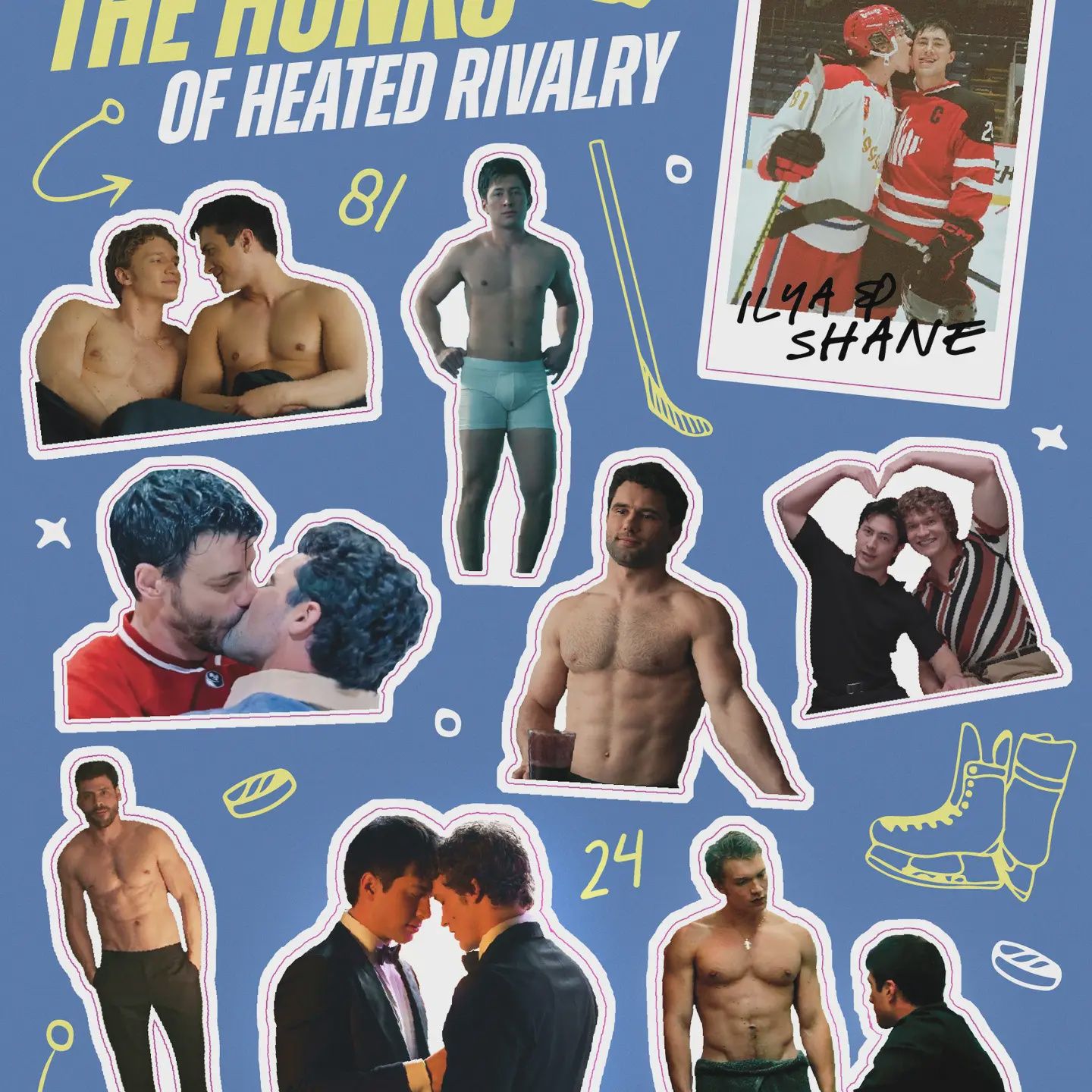 Hunks of Heated Rivalry Sticker Sheet