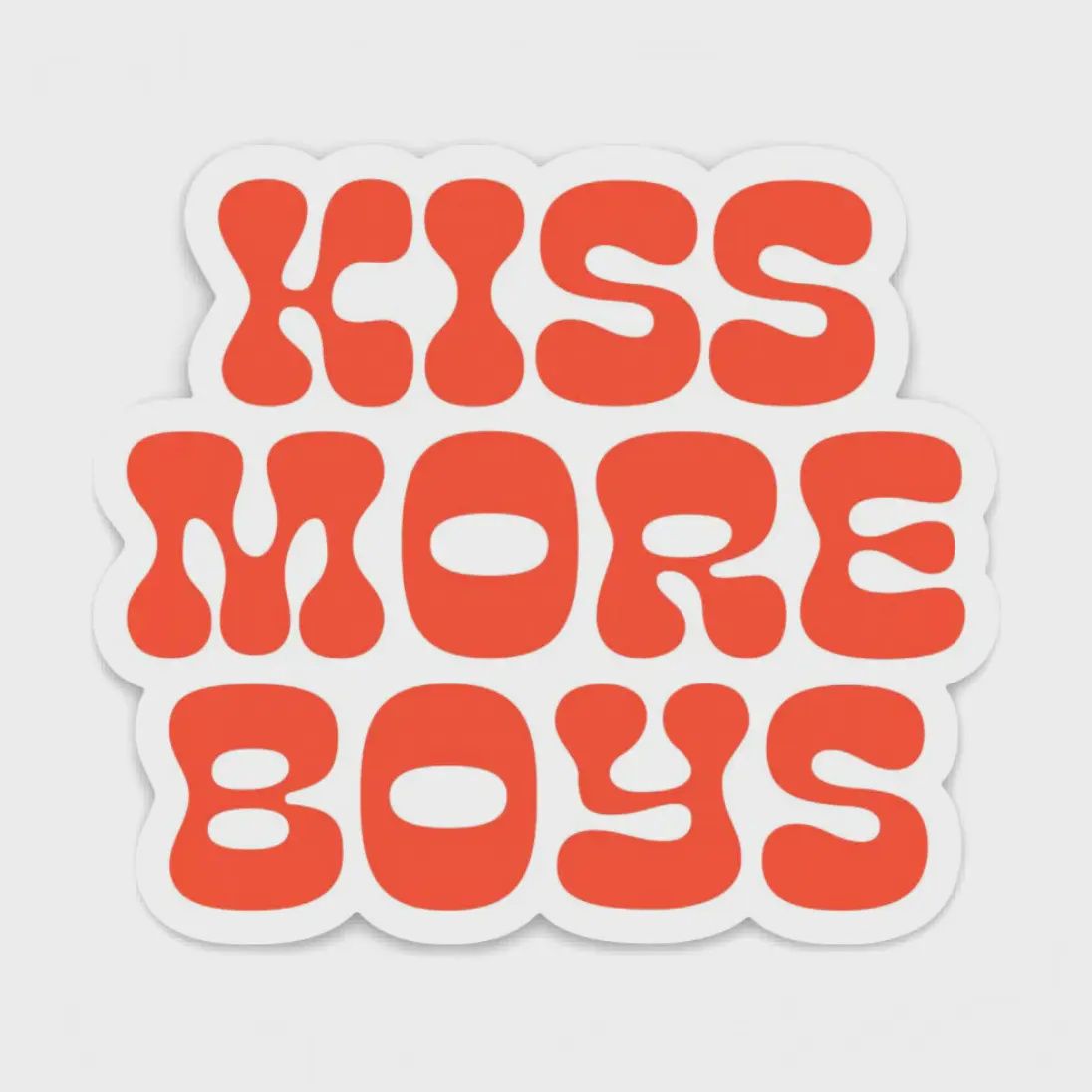 Kiss More Boys Sticker