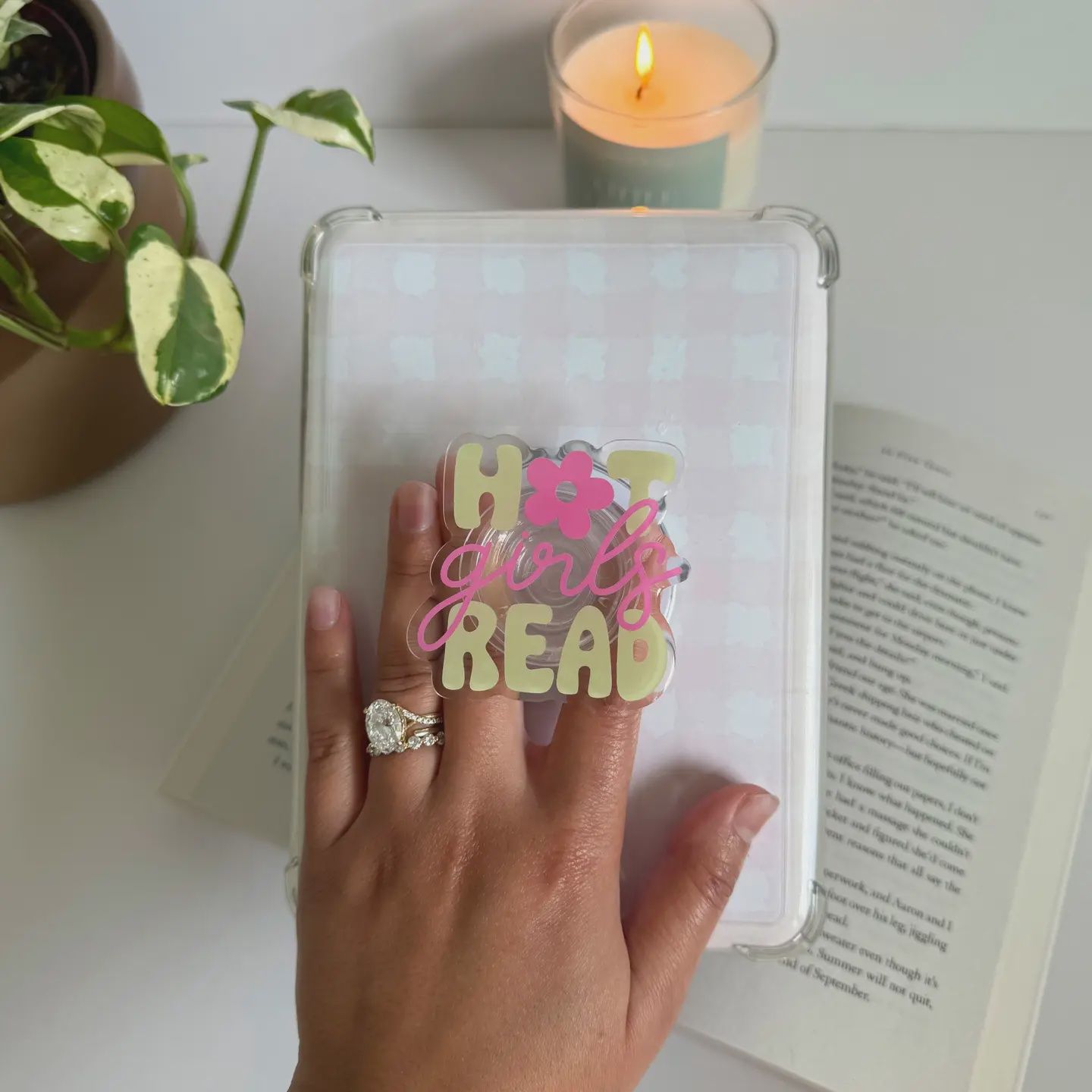 Hot Girls Read Kindle Grip,Bookish Gift &amp; E-Reader Accessory