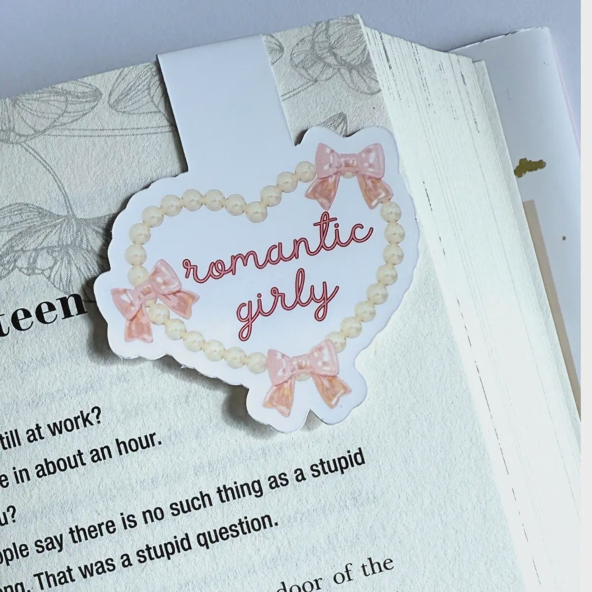Romantic Girly Romance Magnetic Bookmark
