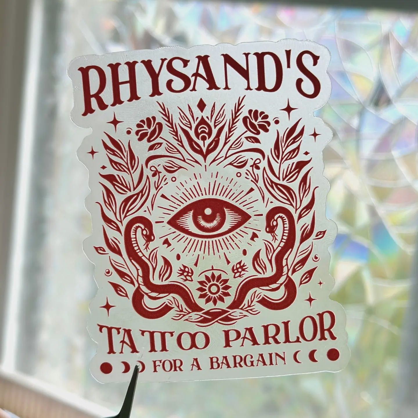 Rhysand's Tattoo Parlor Clear Sticker