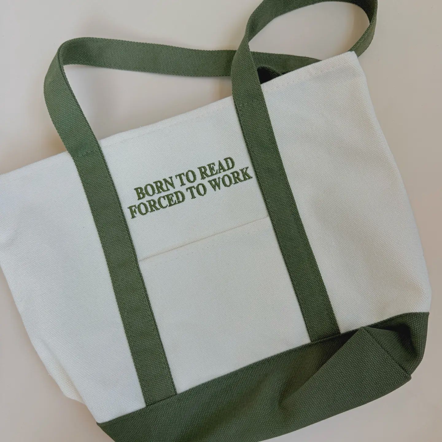 Bookish Mini Tote | Born To Read Forced To Work