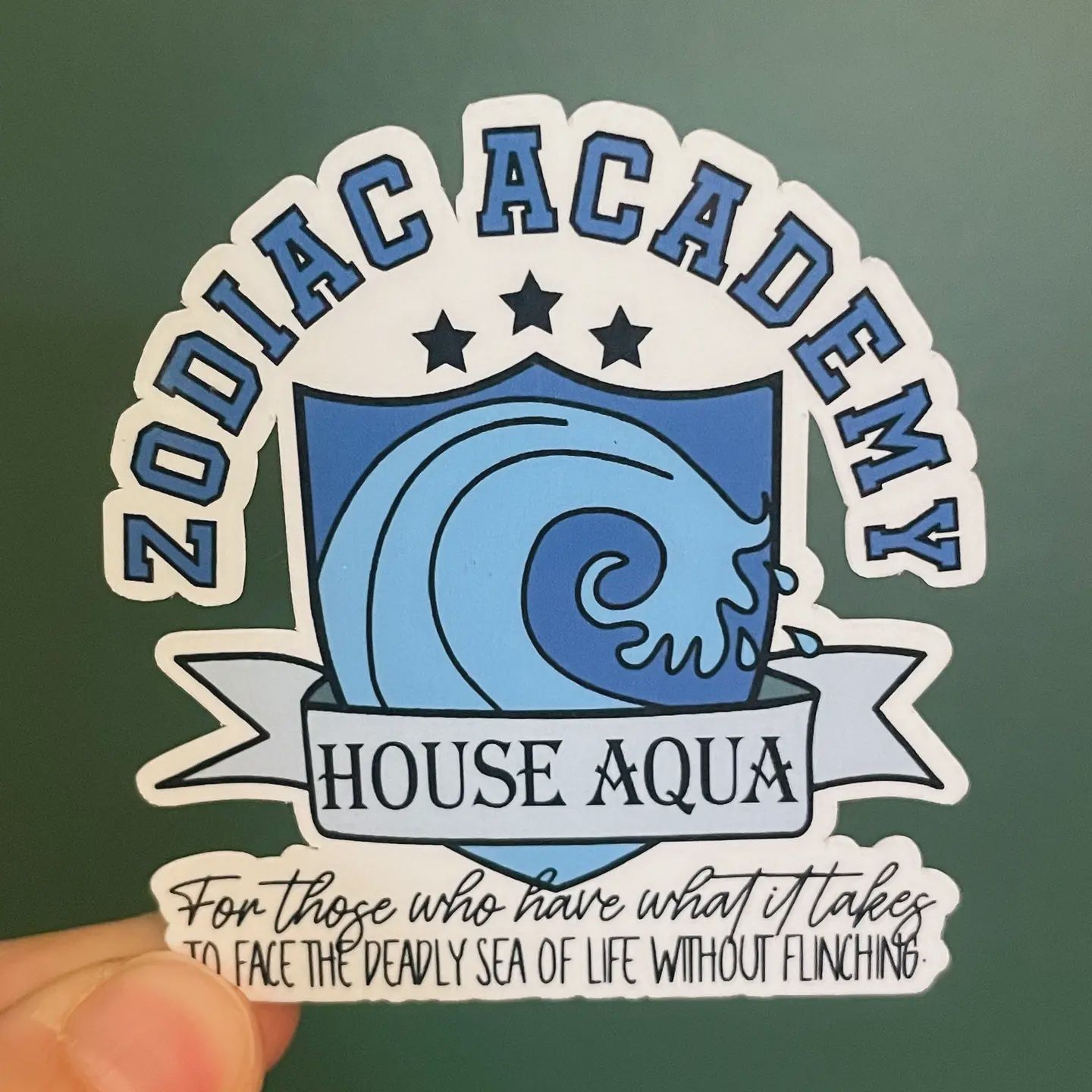 Zodiac Academy Sticker | House Aqua