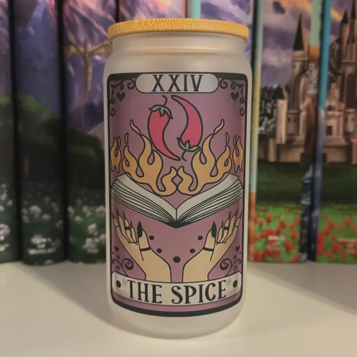 The Spice | Bookish Cup | Iced Coffee Glass | Tarot Cup | Libbey Cup | Trendy Glass | Smut Cup | Coffee Mug | Can Shaped Glass