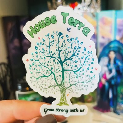 Zodiac Academy House Terra Laminated Vinyl Sticker