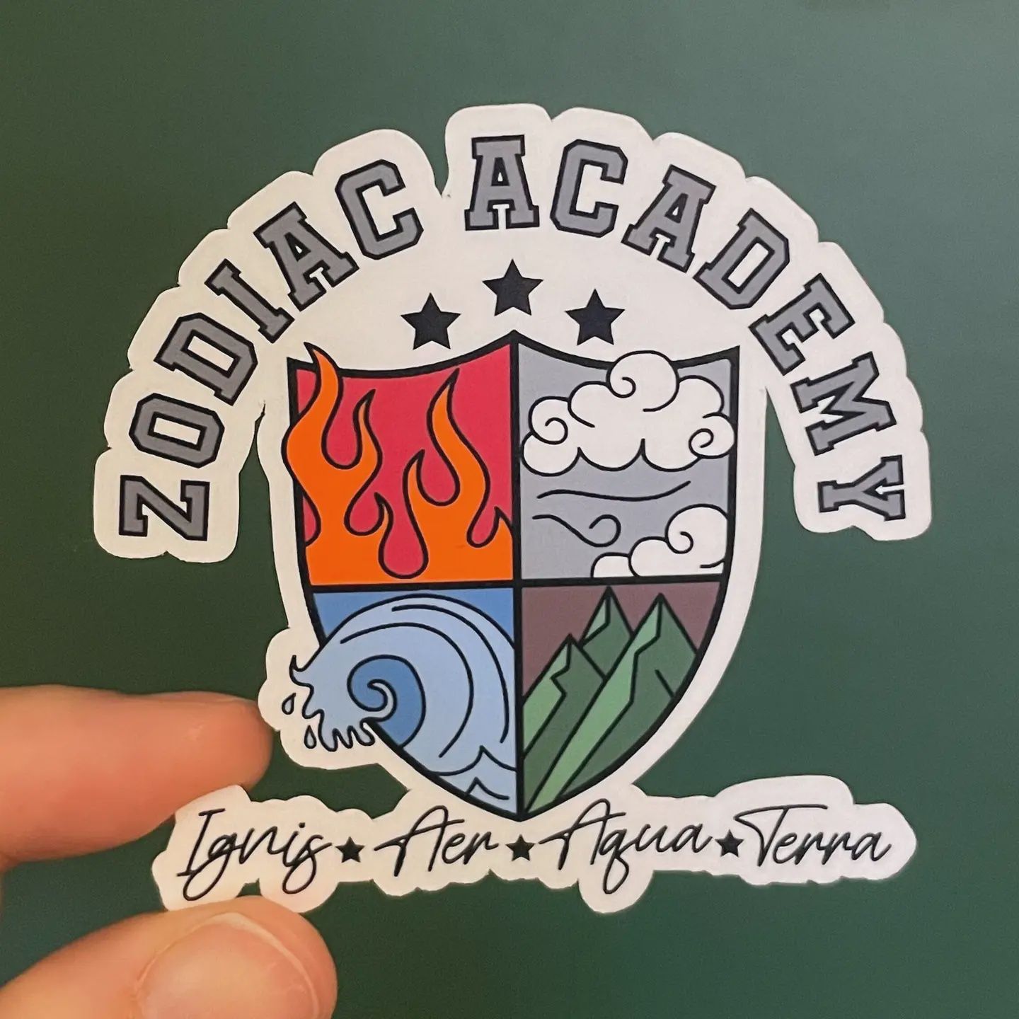 Zodiac Academy Sticker | House Aer Aqua Ignis Terra