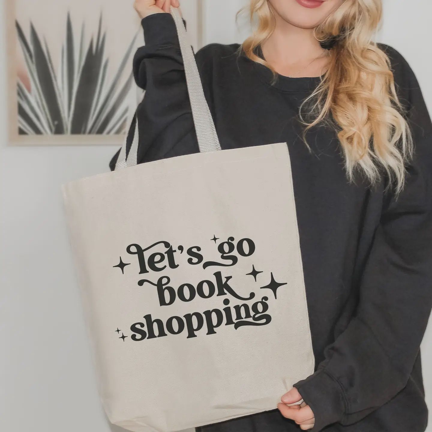 Let's Go Book Shopping Tote Bag