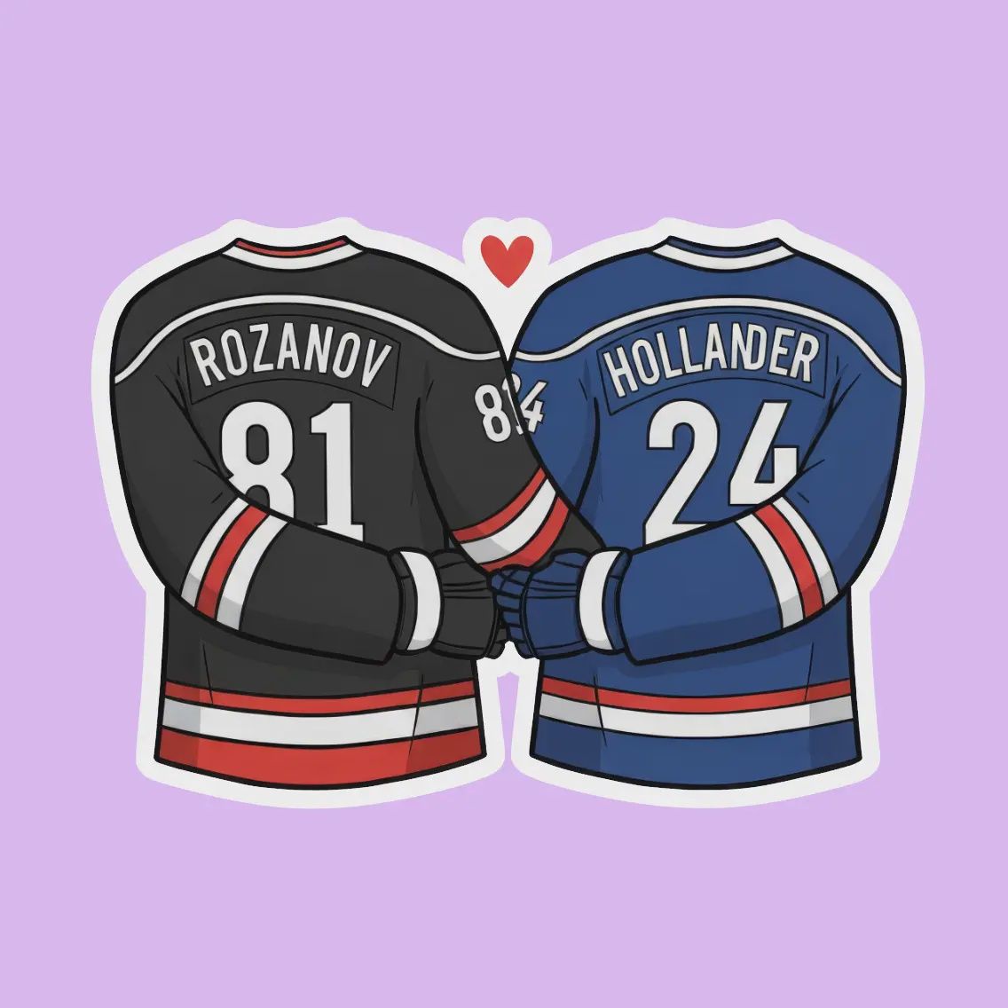 Jersey Hearts Heated Rivalry Sticker