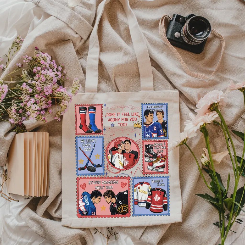 Heated Rivalry Mashup Tote Bag