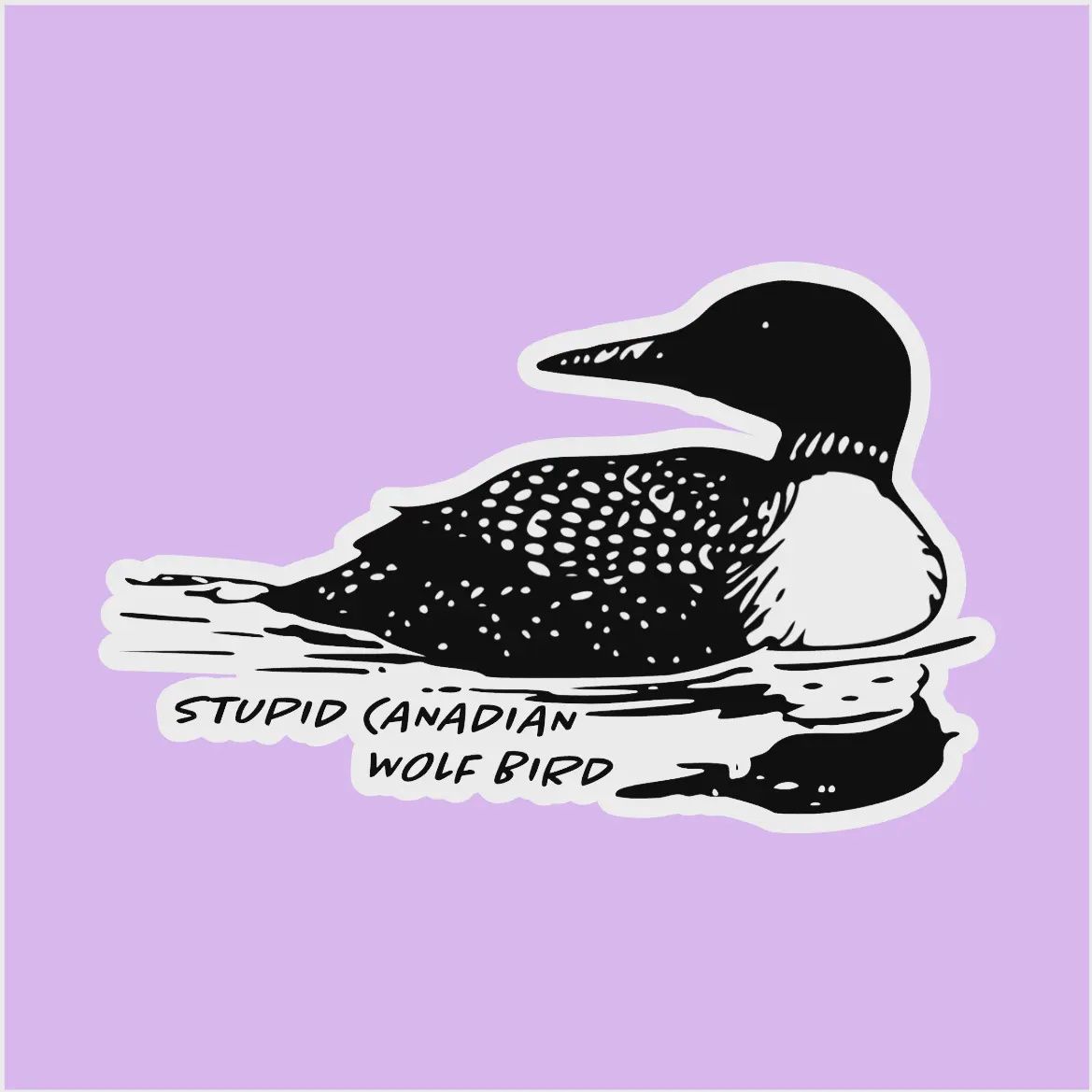 Stupid Canadian Wolf Bird Heated Rivalry Sticker