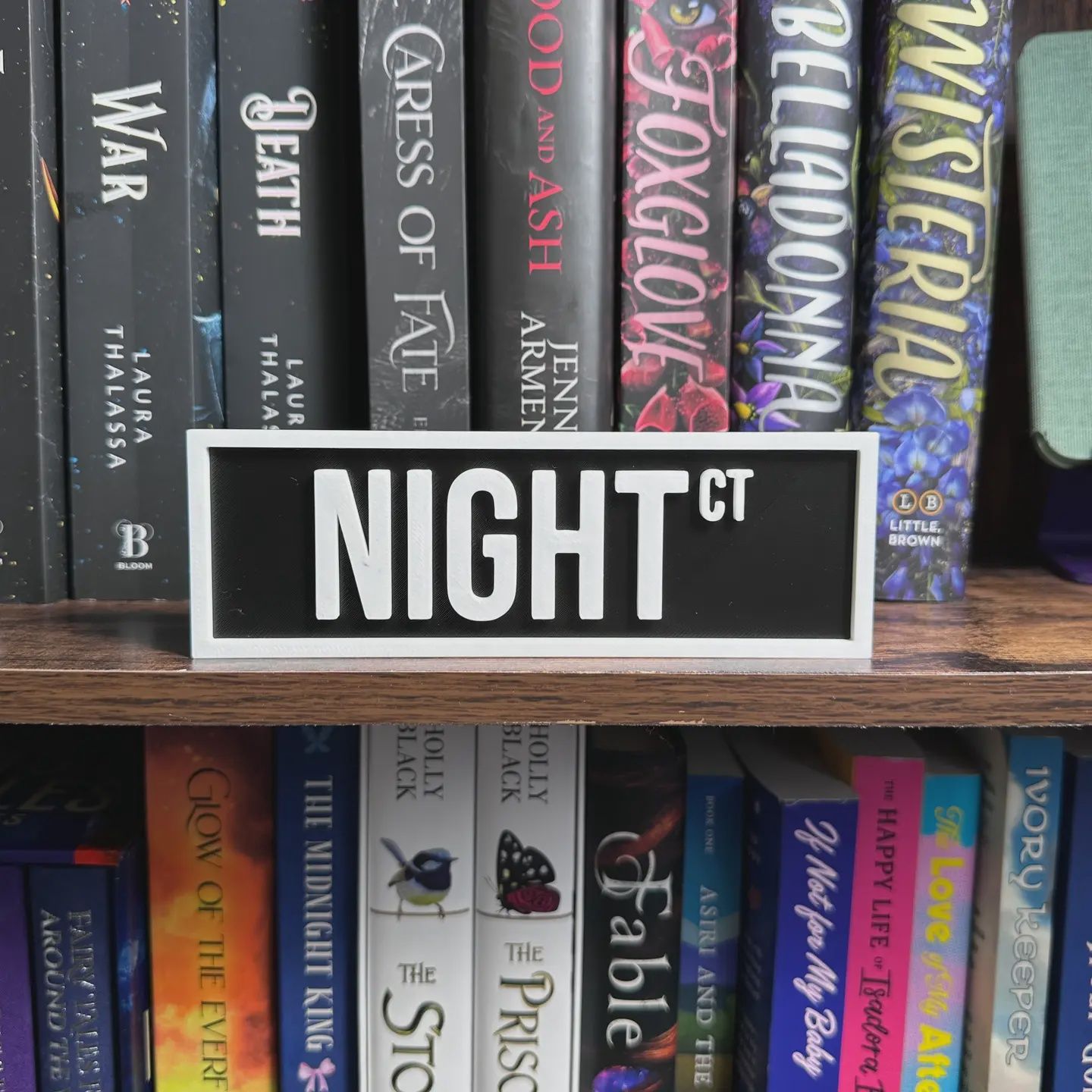 Night Court Street Sign | Bookshelf Decor -Multi