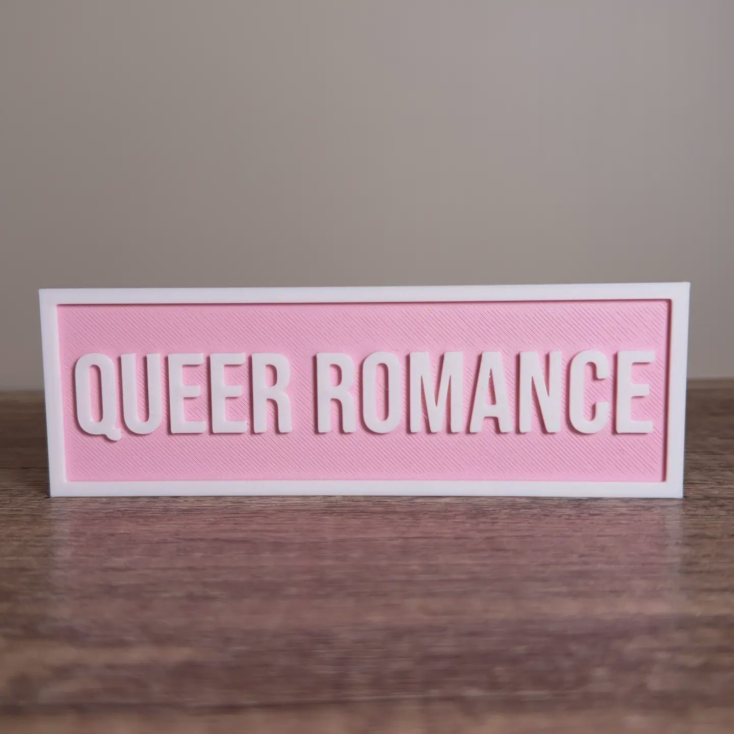Queer Romance Sign | Bookshelf Decor