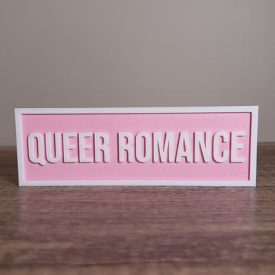 Queer Romance Sign | Bookshelf Decor