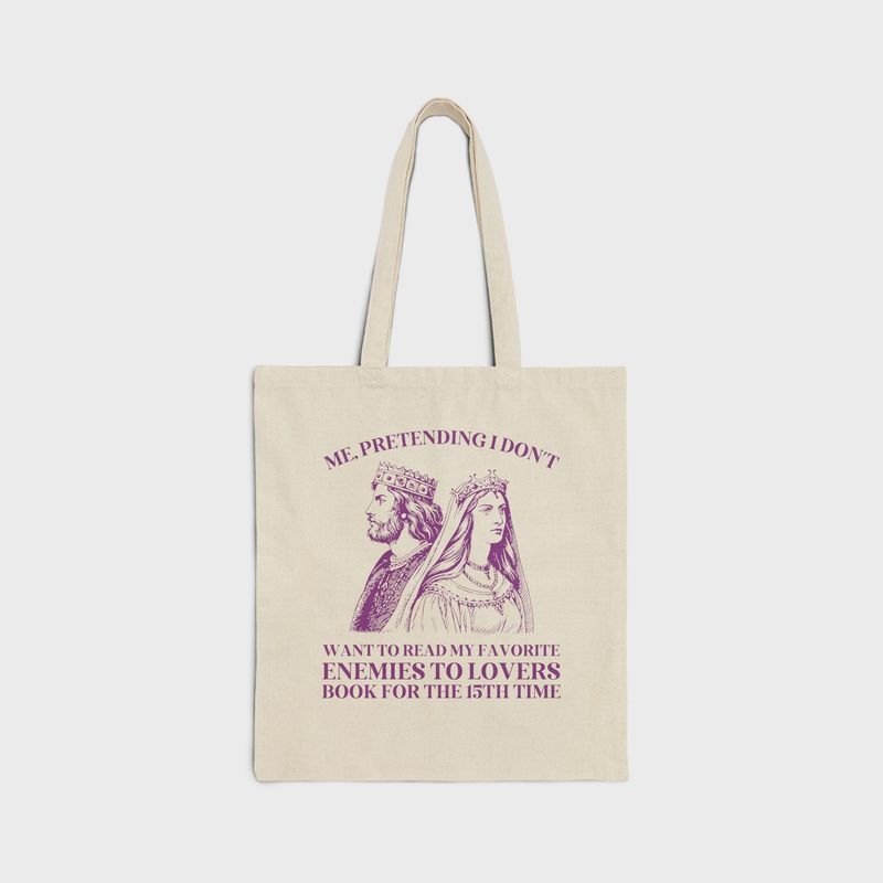 Silly Bookish Enemies To Lovers Romance Reader Tote Bag