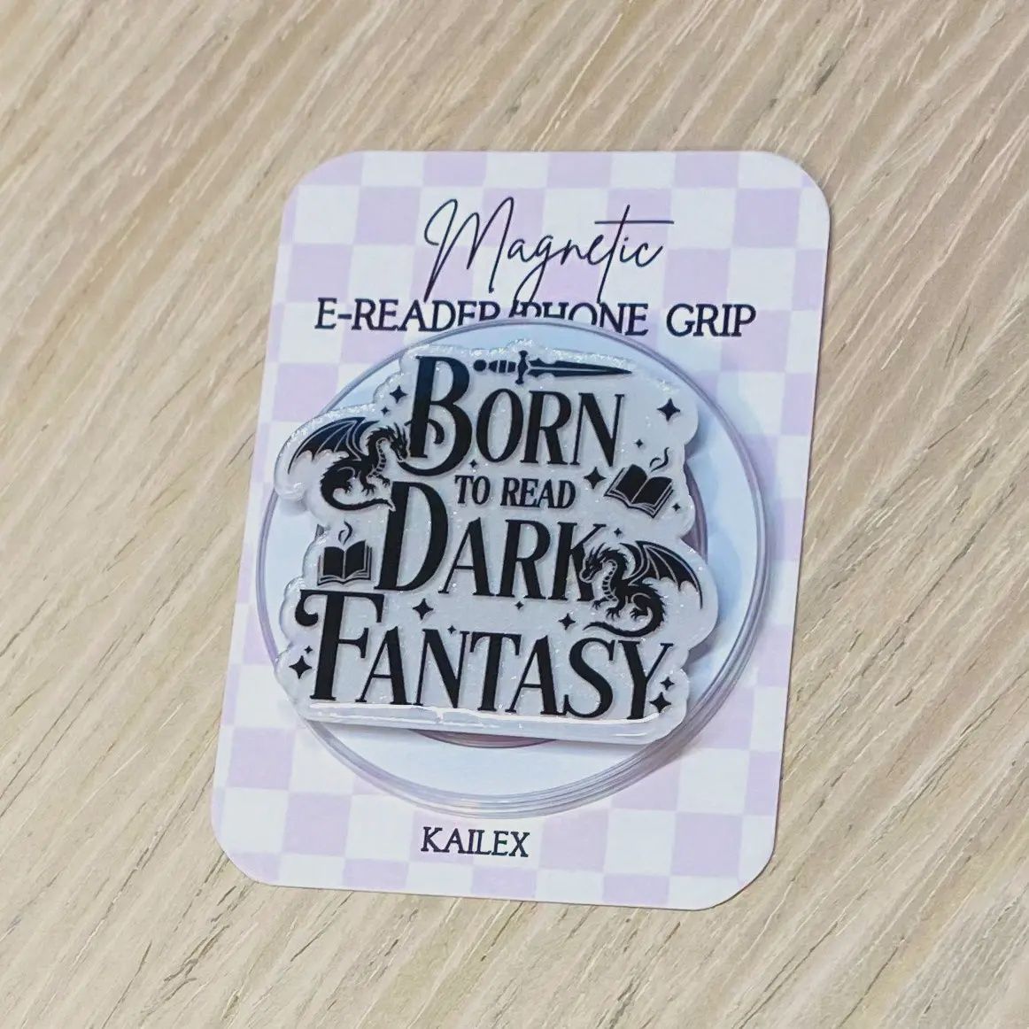 Born To Read Dark Fantasy Magnetic E-Reader/Phone Grip