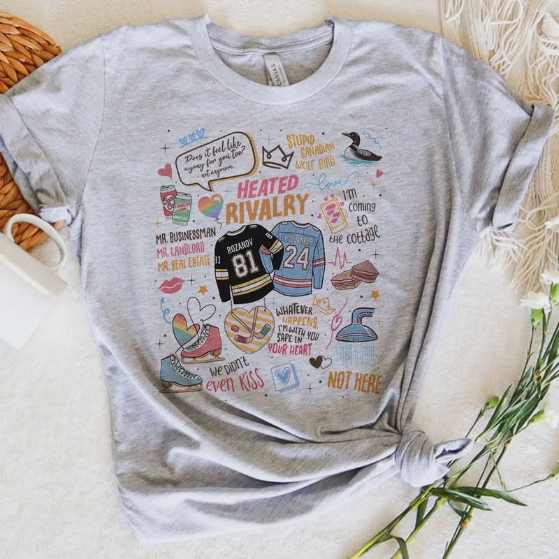 Heated Rivalry Inspired Collage T-Shirt