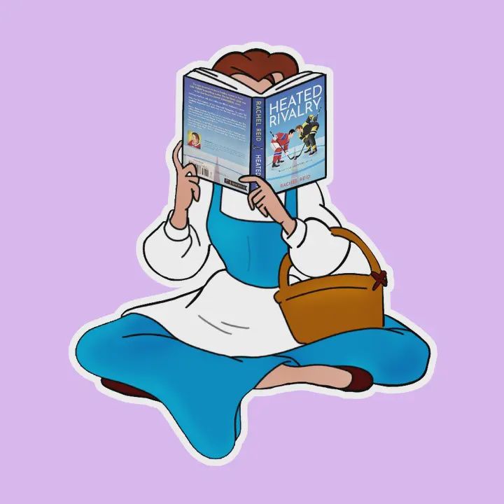 Belle Reading Heated Rivalry Sticker