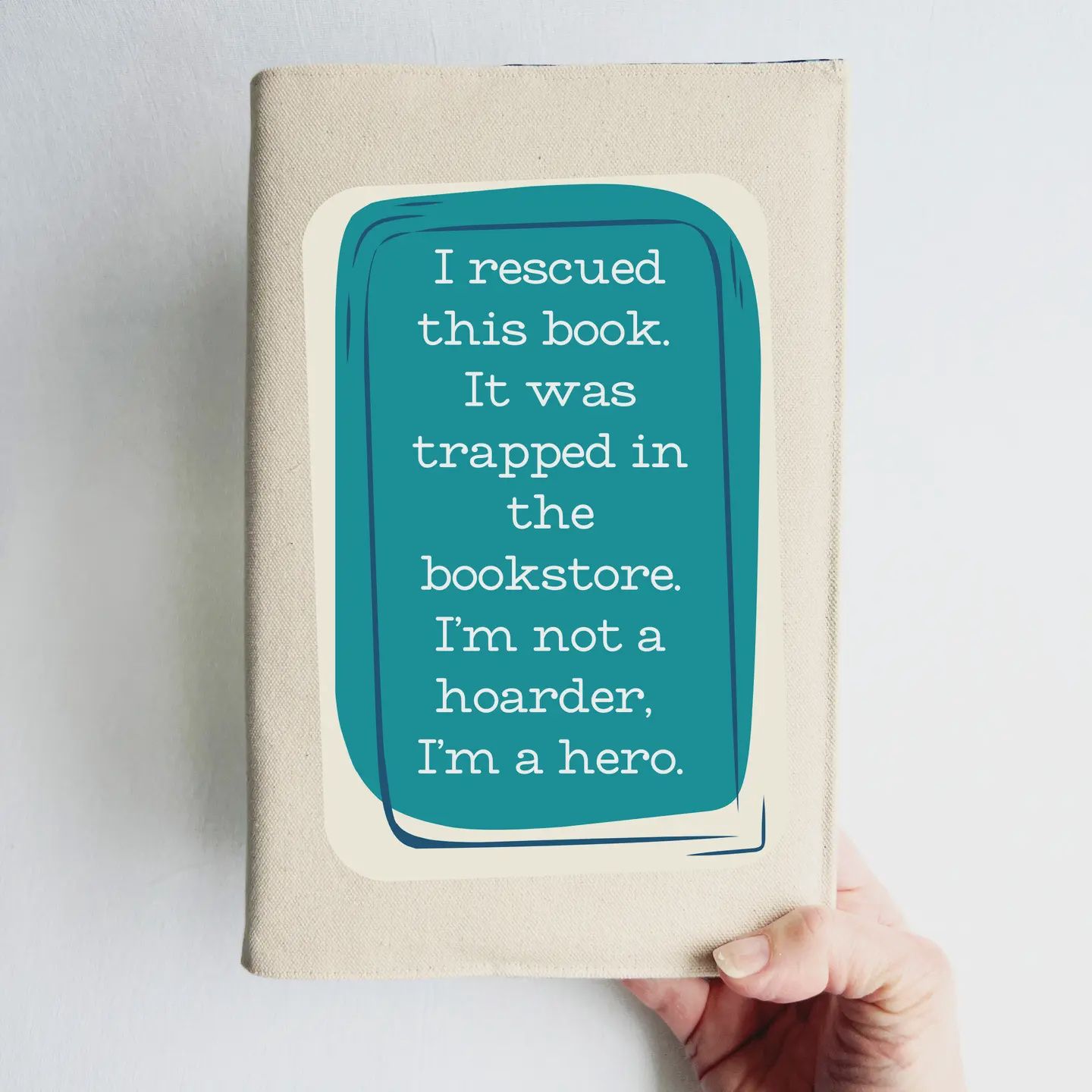 Reusable Adjustable Fabric Book Cover -Rescuing Books Trapped in the Bookstore