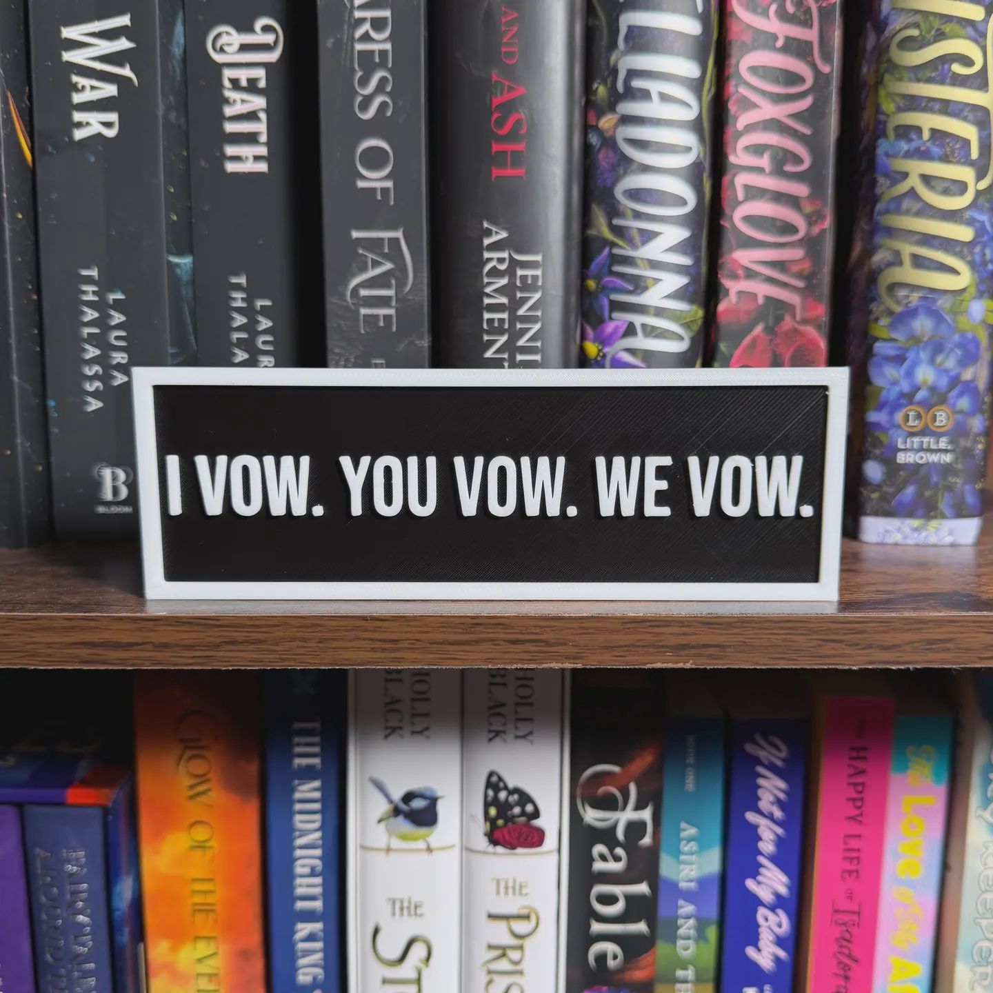 I Vow You Vow We Vow Sign | Bookshelf Decor