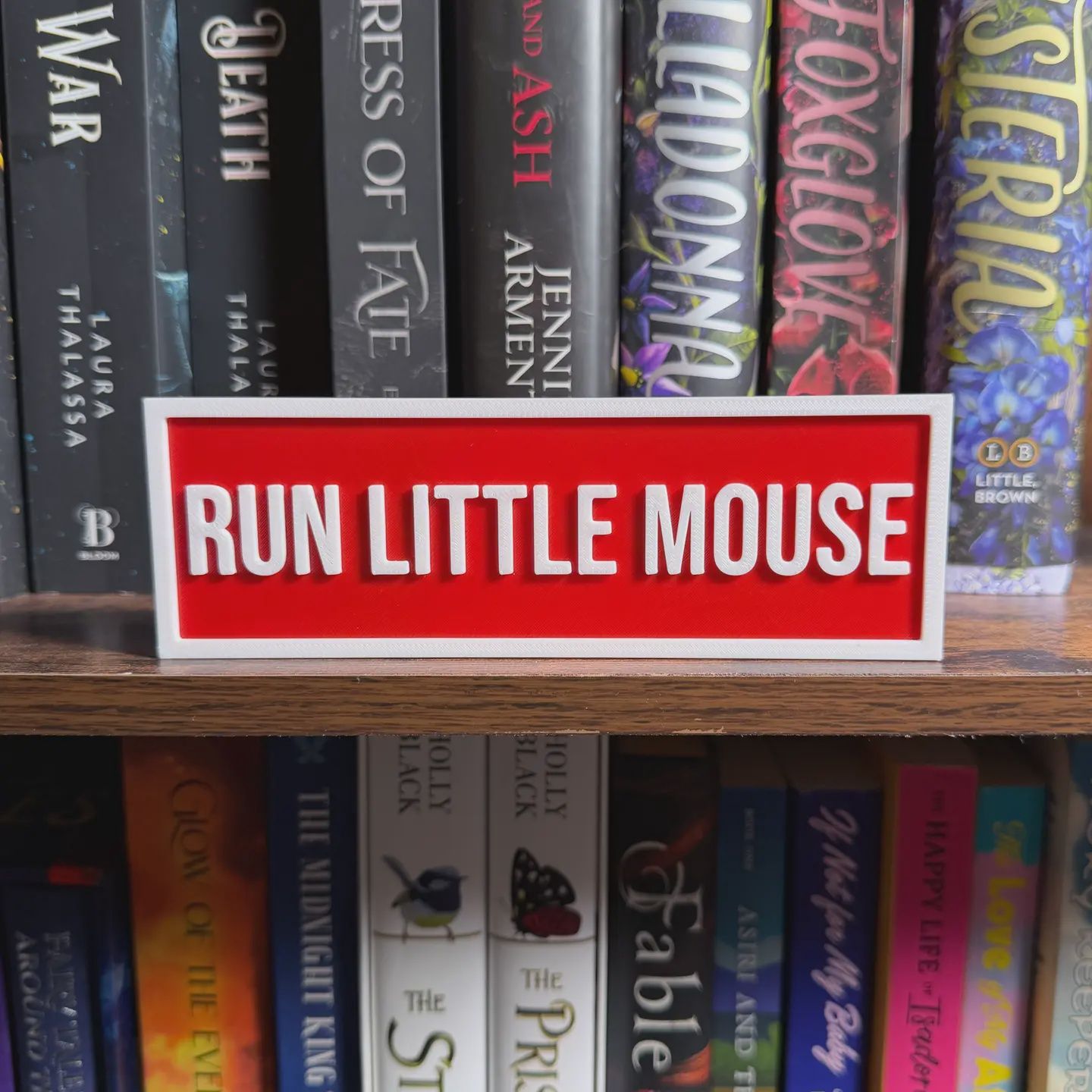 Run Little Mouse Sign | Bookshelf Decor