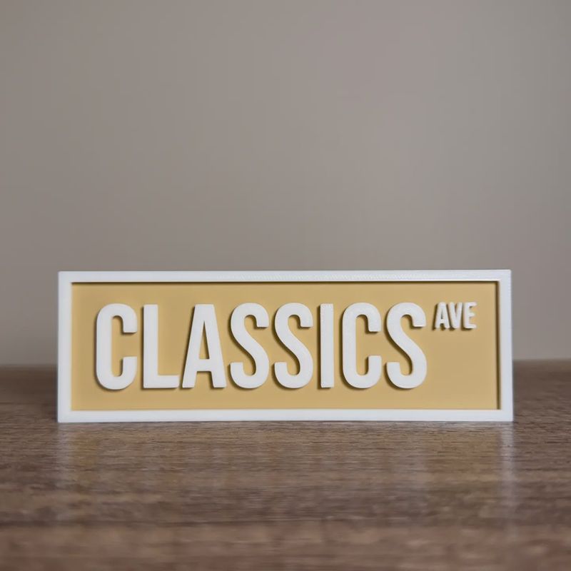 Classics Street Sign | Bookshelf Decor