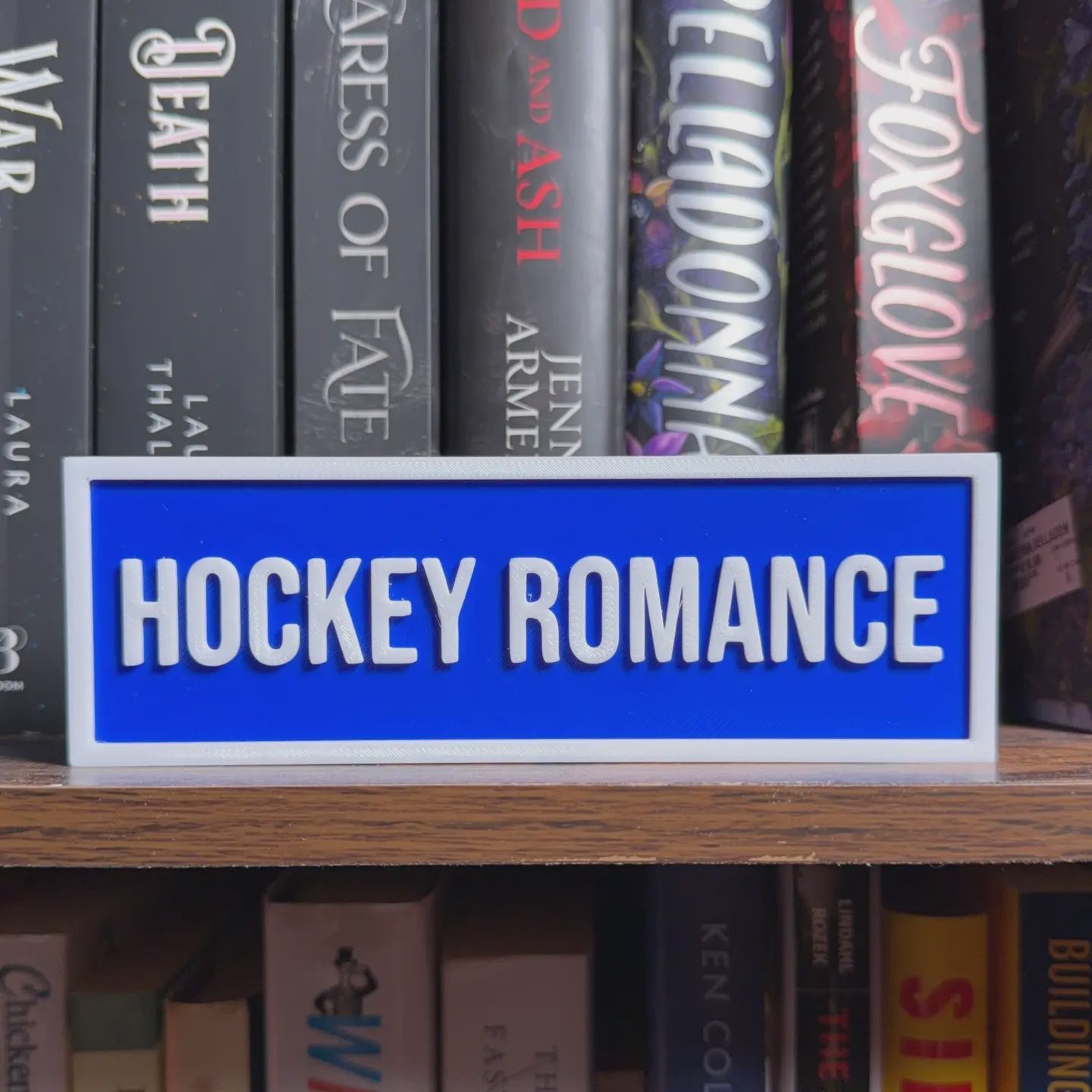 Hockey Romance Sign | Bookshelf Decor