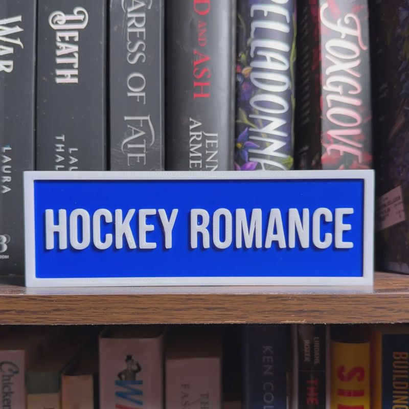 Hockey Romance Sign | Bookshelf Decor