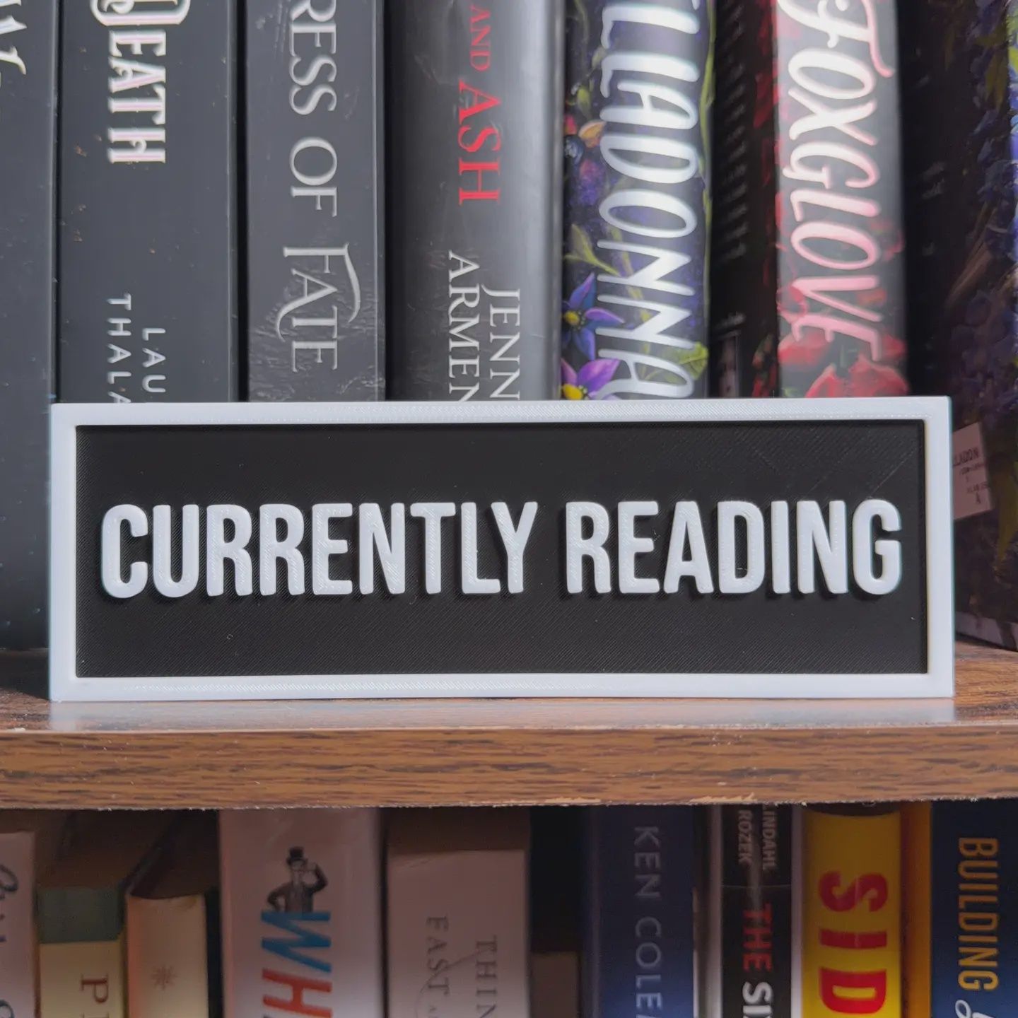 Currently Reading Sign | Bookshelf Decor