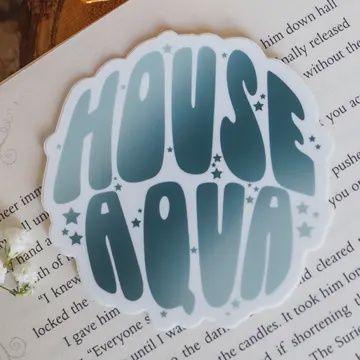 Zodiac Academy Waterproof Vinyl Sticker | House Aqua