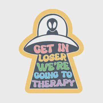 Funny Cute Mental Health Therapy High Quality Vinyl Sticker