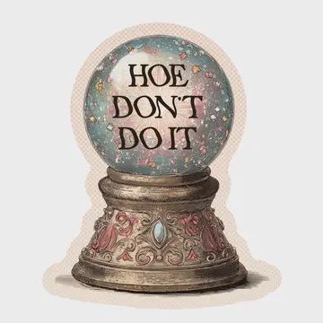 Funny Omen Crystal Ball High Quality Vinyl Sticker