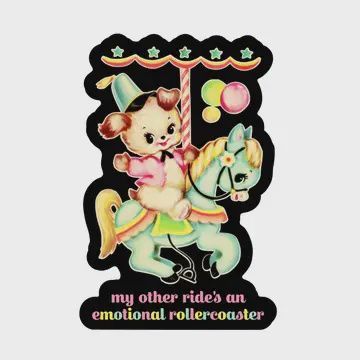 Funny Sarcastic Vintage Dog Pup High Quality Vinyl Sticker
