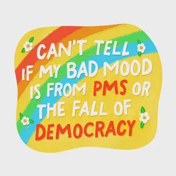 Pms Politics Democracy Women High Quality Vinyl Sticker