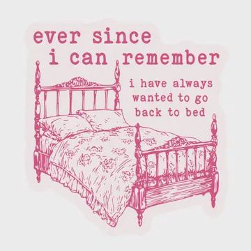 Cute Funny Sleep Relax Bed Time High Quality Vinyl Sticker