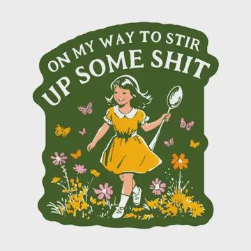 Funny Swear Flower Nature Shit High Quality Vinyl Sticker