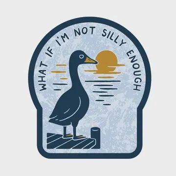 Silly Goose Funny Ironic High Quality Vinyl Sticker