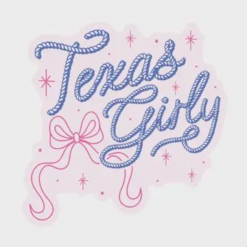 Texas Tx Girly Austin Dallas High Quality Vinyl Sticker